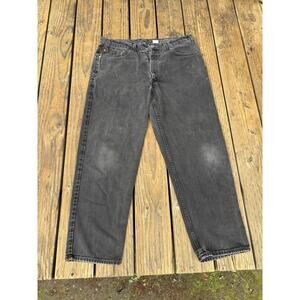 Vintage Levis 550 Y2K Jeans Men's 38x30 Relaxed Fit Black Denim